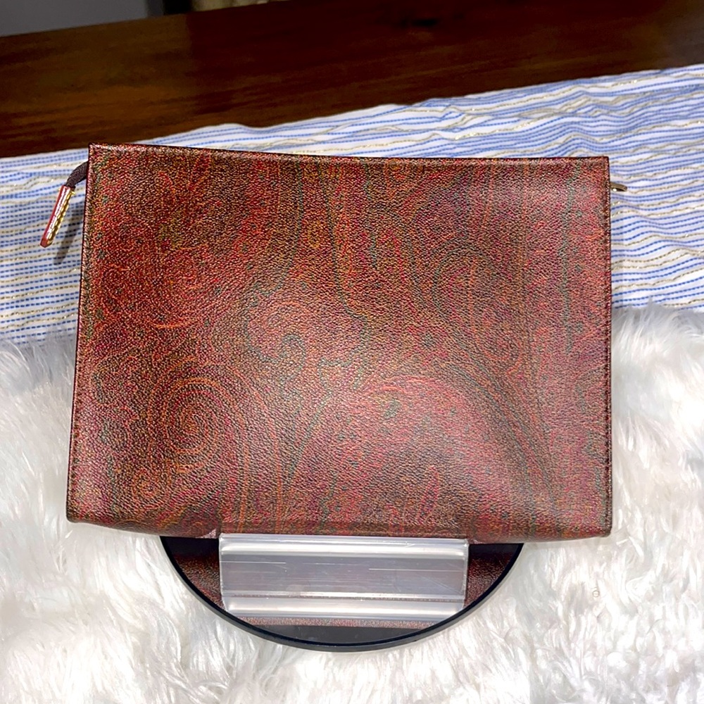 ETRO paisley-print zipped pouch EUC